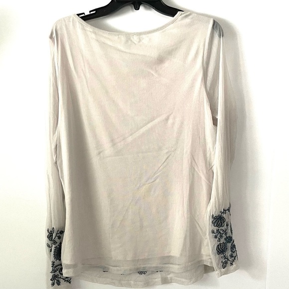Sundance mesh embroidered beaded long sleeve - Picture 4 of 5